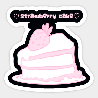 Kawaii Strawberry Cake Sticker